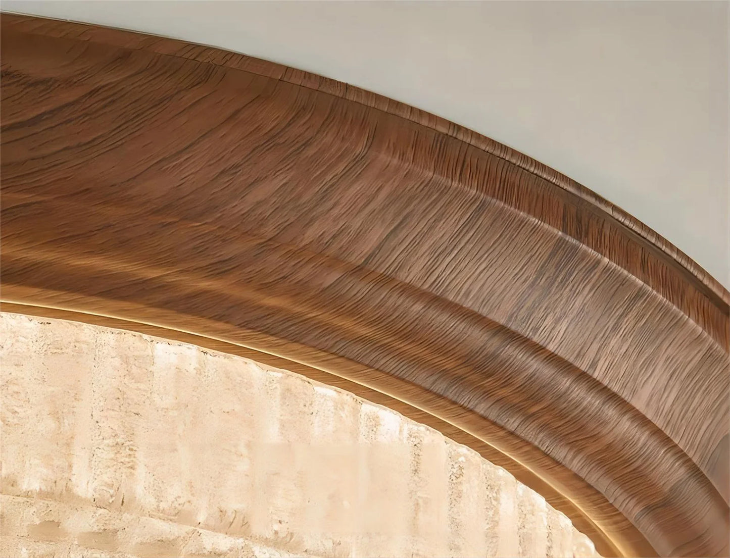 Walnut etched glass ceiling light for dining room