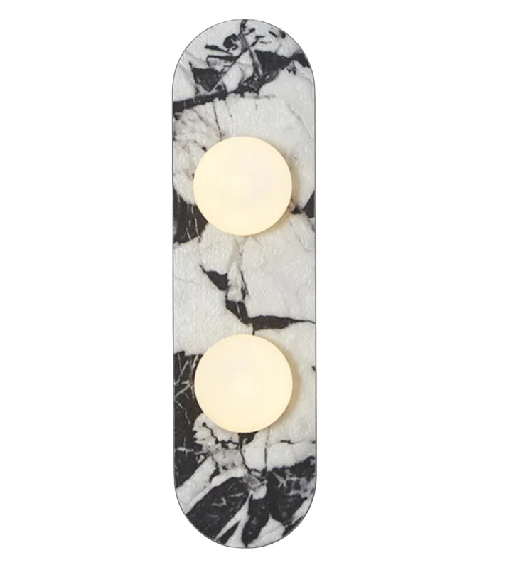 Lyxig vägglampa i marmorsten