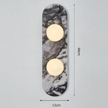 Lyxig vägglampa i marmorsten