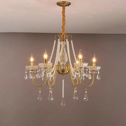 European french crystal salon light
