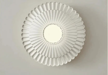 LUXELY milk white french round sconce