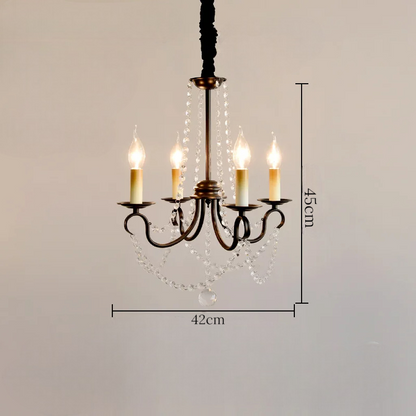 Noir french crystal loft piece