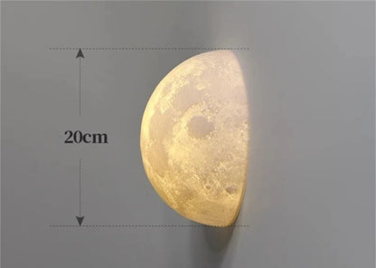 Applique murale Art déco en forme de lune