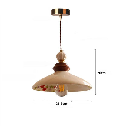 Rose flower white ceramic led pendant for hallway