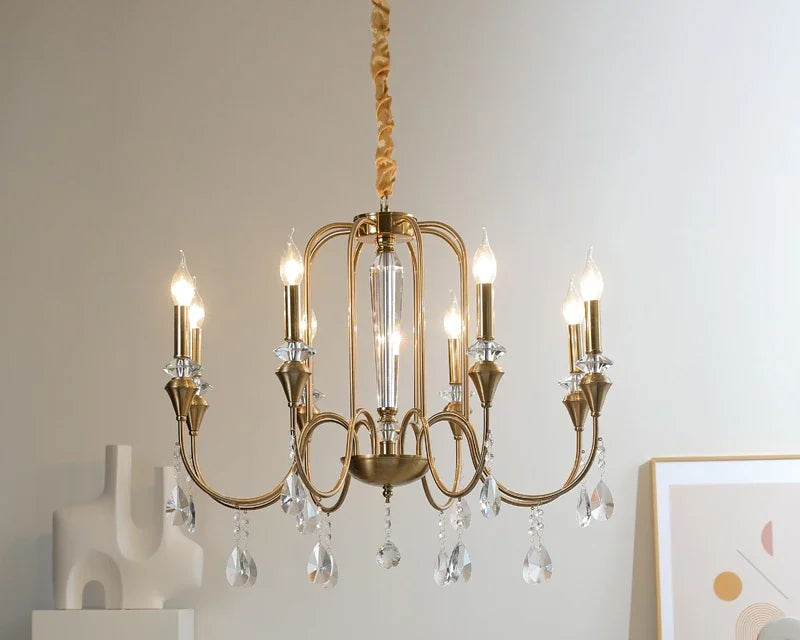 American candle crystal foyer light