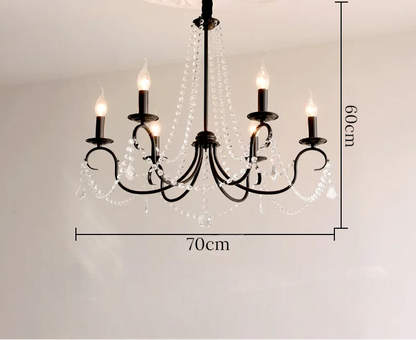 Noir french crystal loft piece