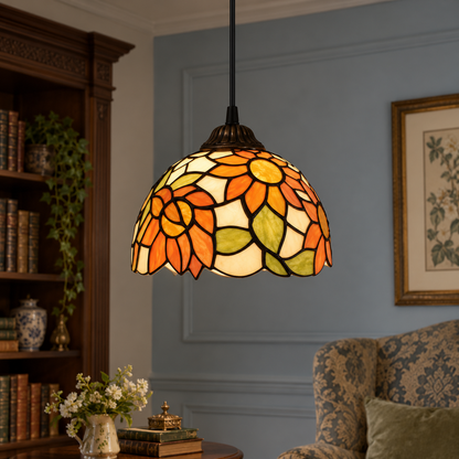 Tiffany-style glass pendant light