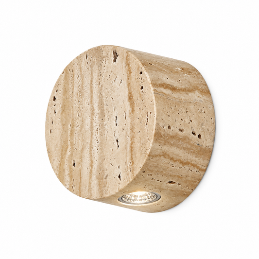 Travertine down wall lamp