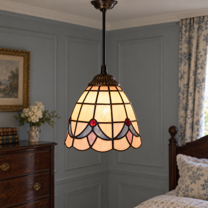 Tiffany-style glass pendant light