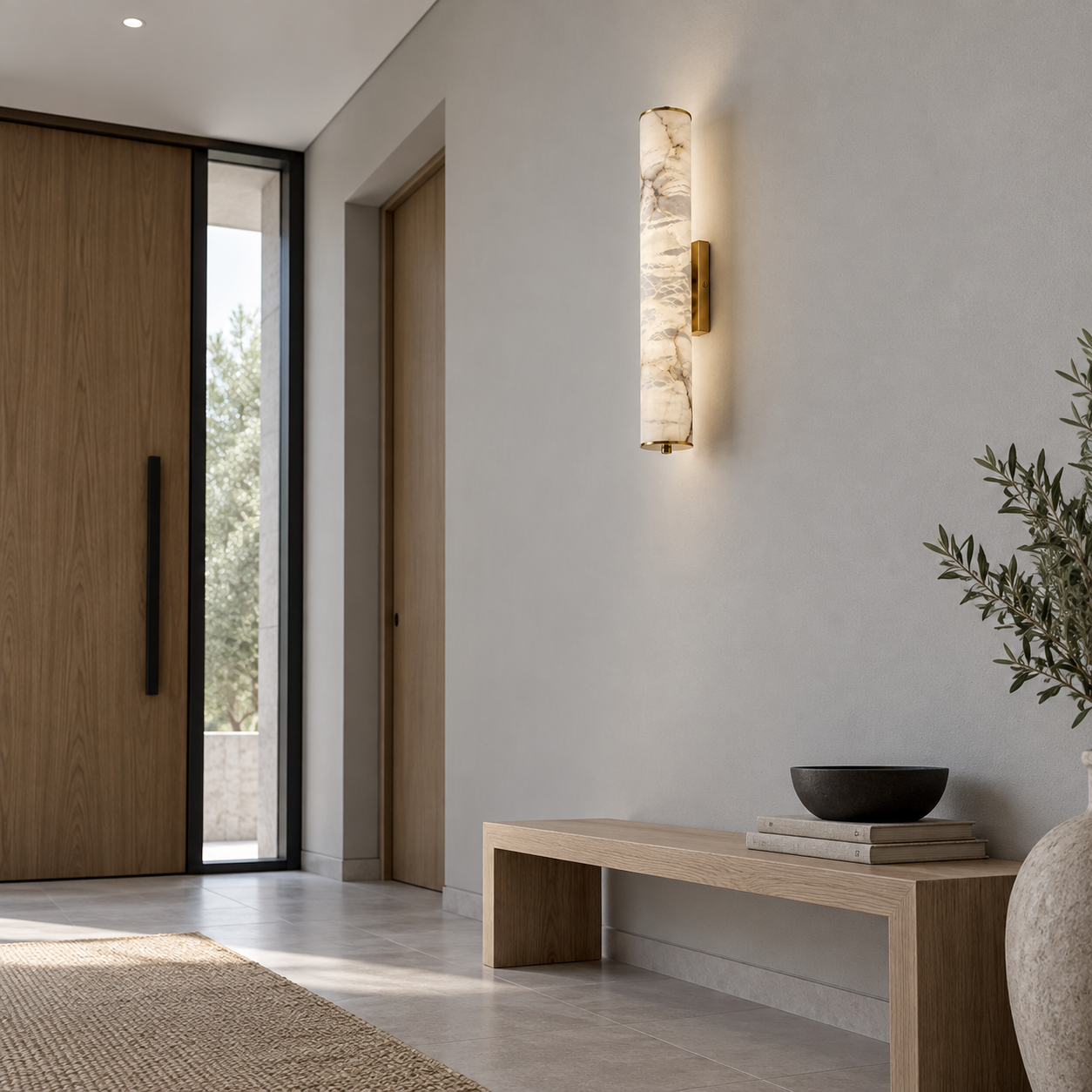 Wabi sabi luxury marble sconce