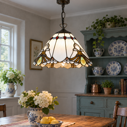 Tiffany-style glass kitchen pendant light