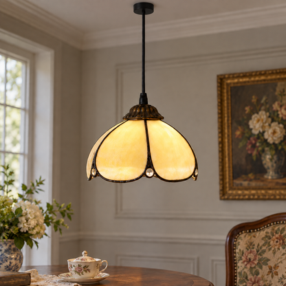 Tiffany-style glass pendant light