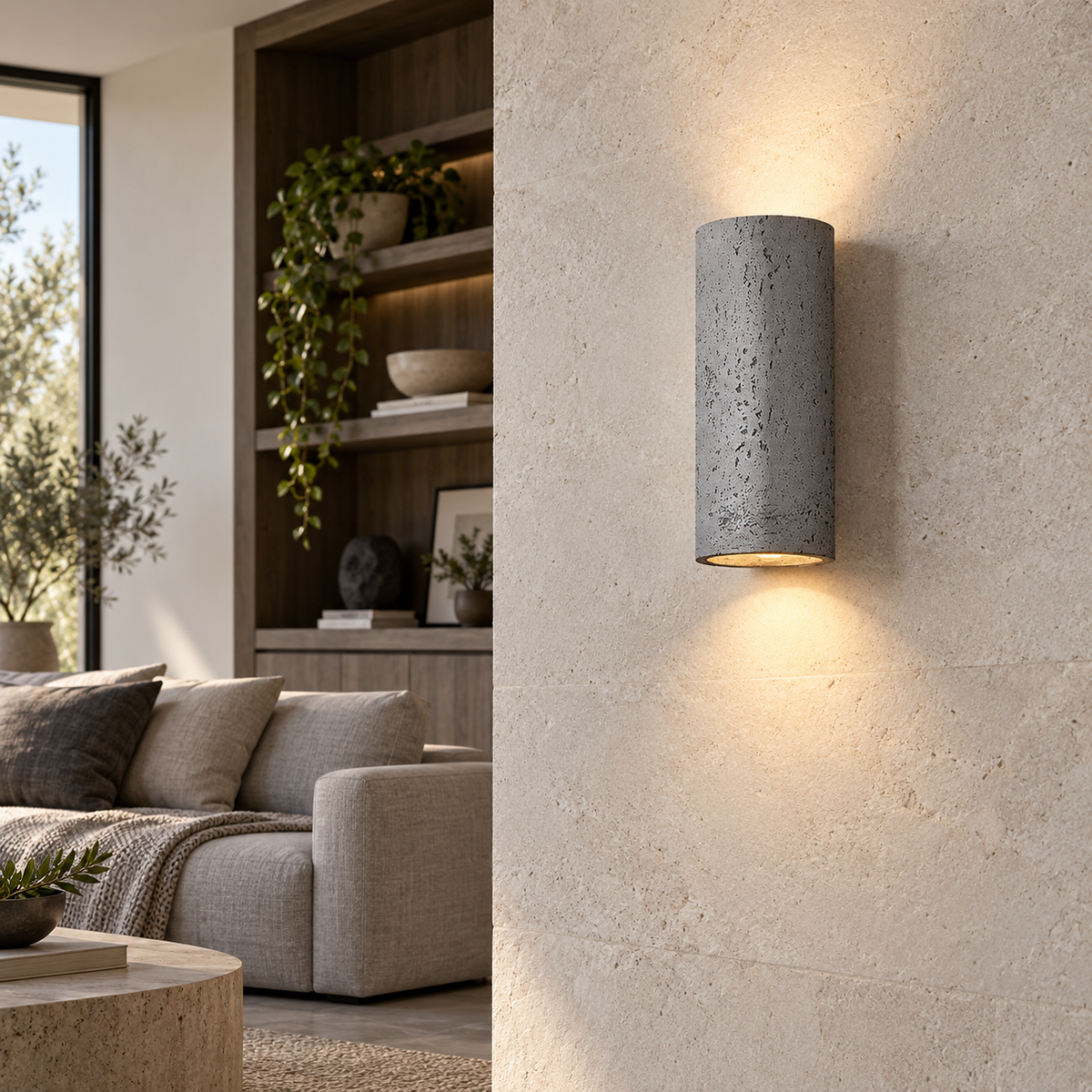 Cement modern wall lamp