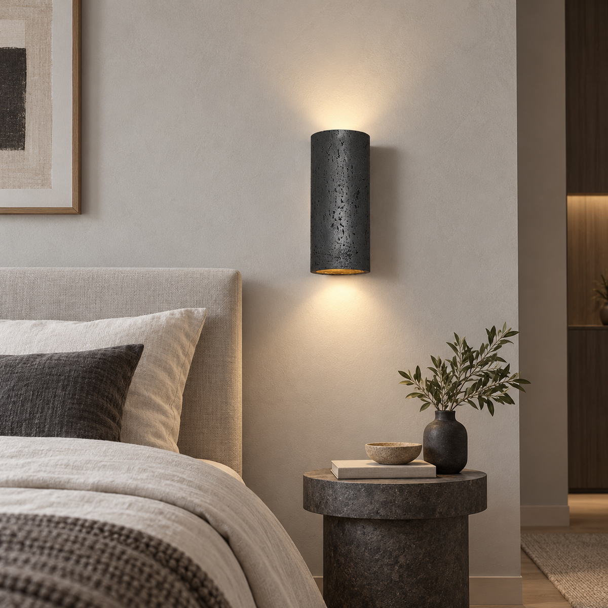 Cement modern wall lamp