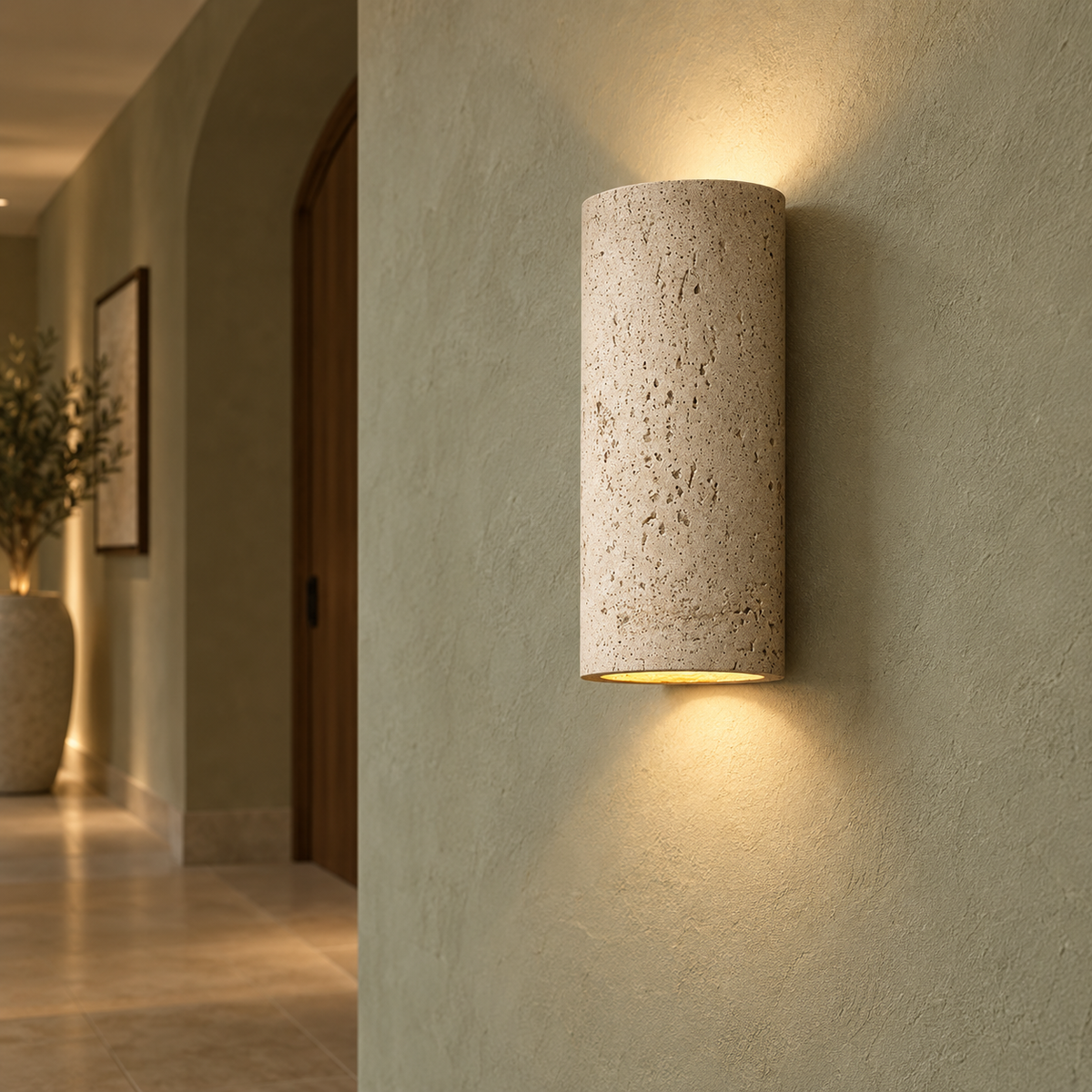 Cement modern wall lamp