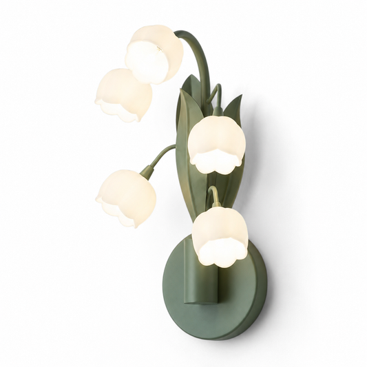 Art deco scandinavian flower wall lamp