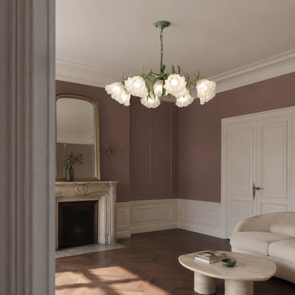 French art deco flower chandelier