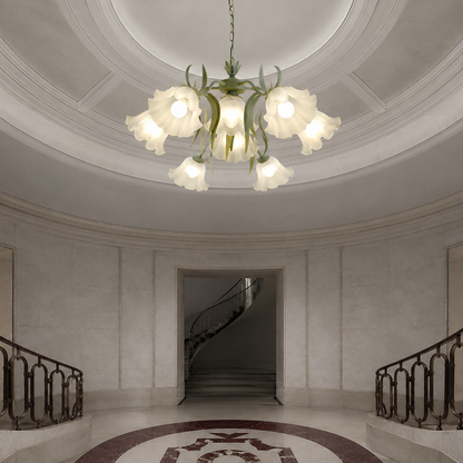 French art deco flower chandelier