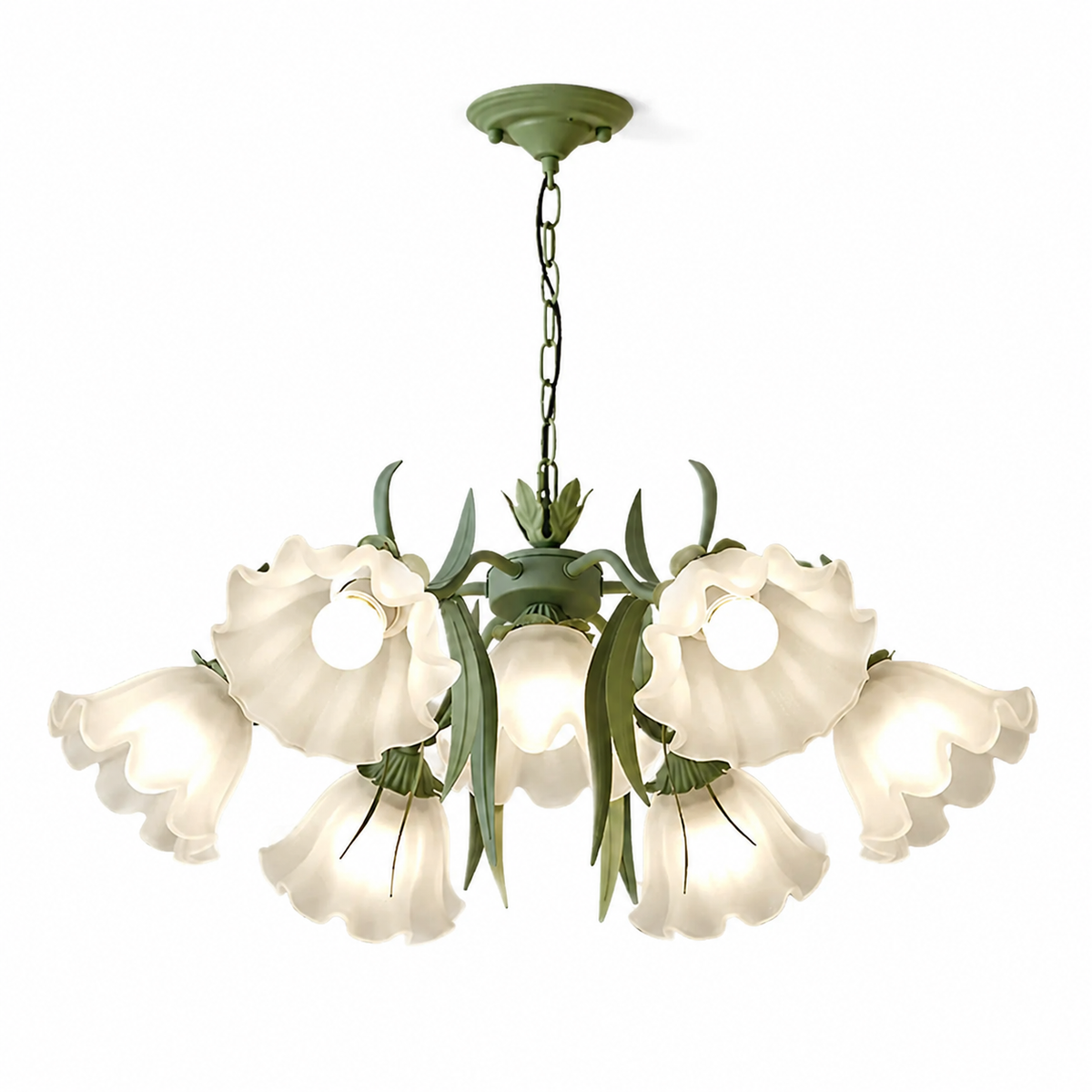 French art deco flower chandelier