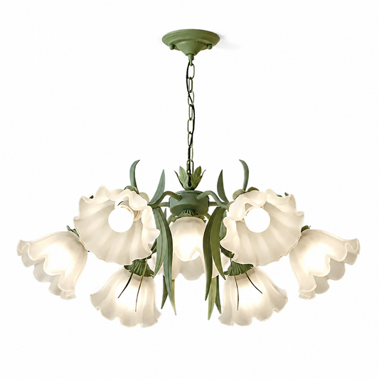 French art deco flower chandelier