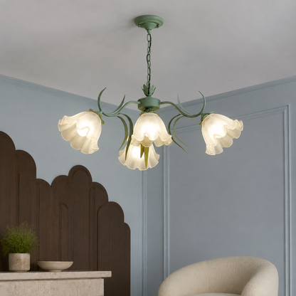 French art deco flower chandelier
