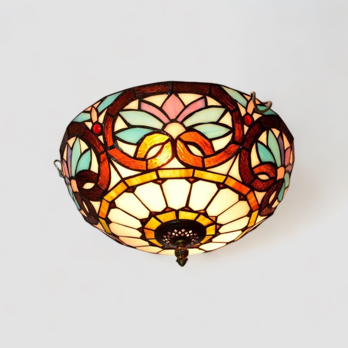 Tiffany vintage glazen plafondlamp