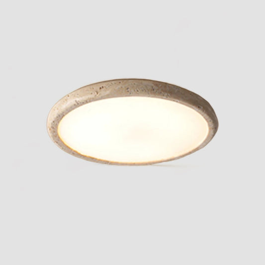 Travertine japanese ceiling light