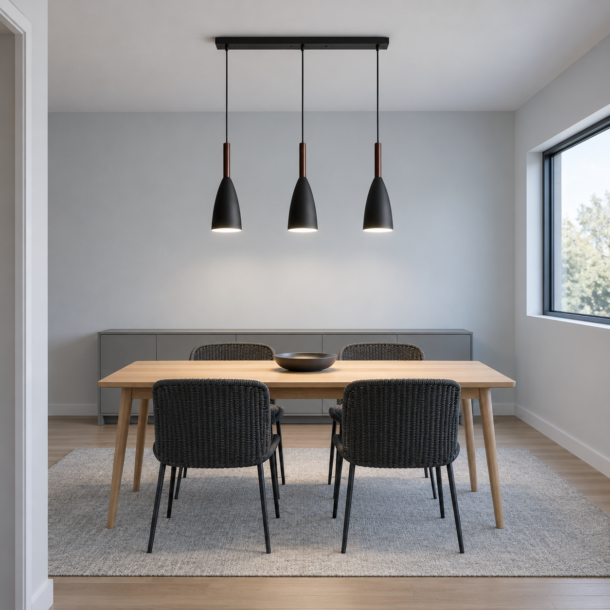 Set Dänische Esszimmer Pendelleuchte
