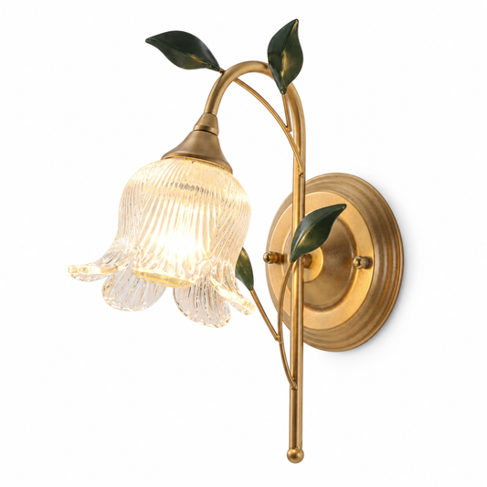 French pastoral flower wall sconce