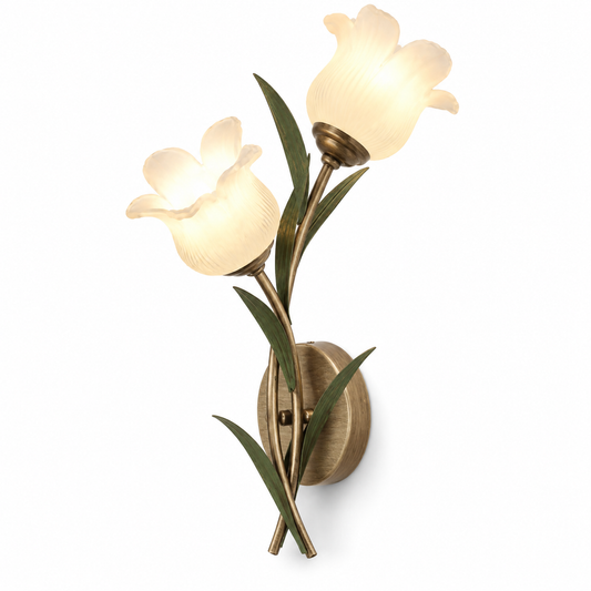 French pastoral retro flower wall lamp
