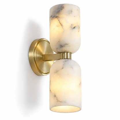 Double cylinder marble wall light — cover, beige_grey_small34