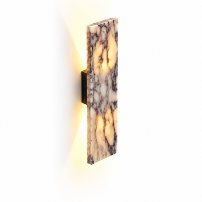 Veined stone wall bar light, 32 cm — cover, pale_veined_32cm