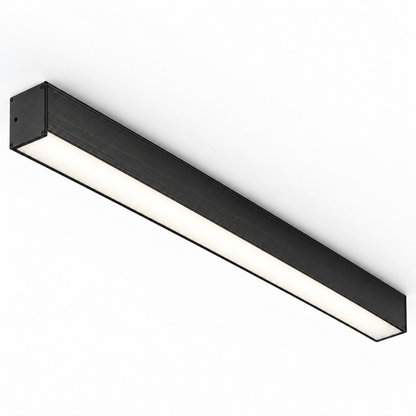 Architectural aluminium ceiling bar light — catalog black, Black50cm