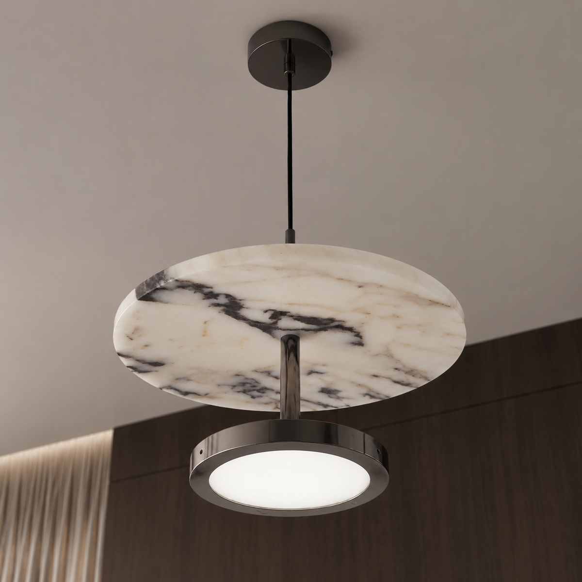 Alabaster modern lyxig pendellampa