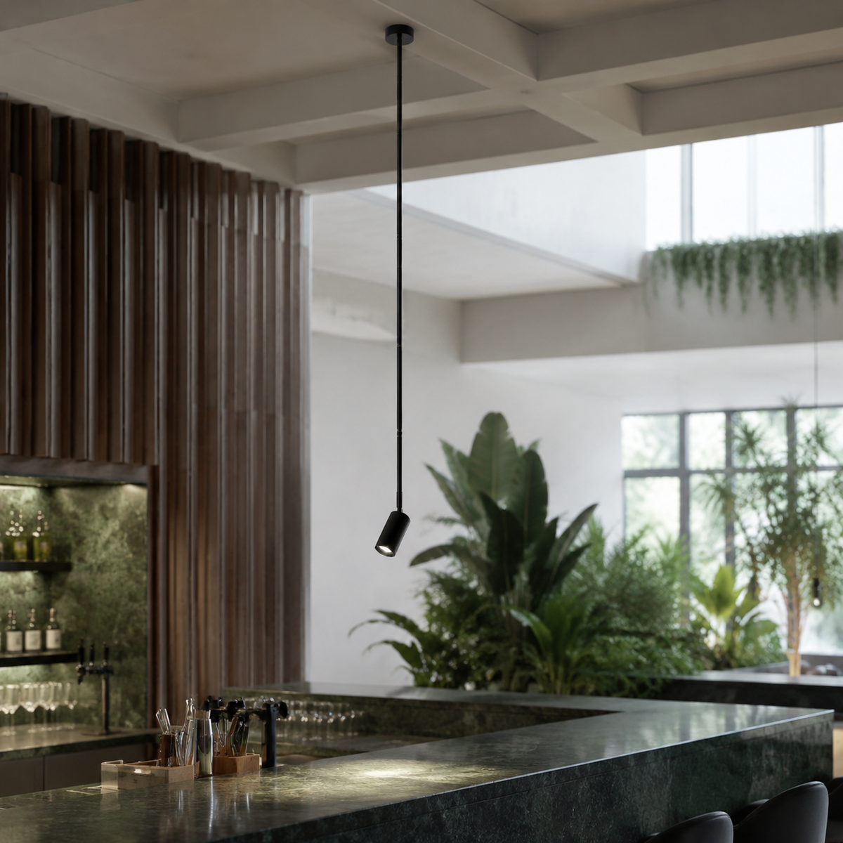Restaurant modern minimalist spotlight bar