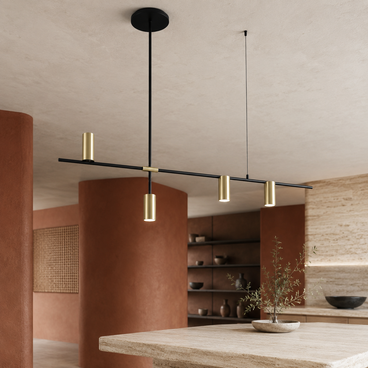 Restaurant modern minimalist spotlight bar