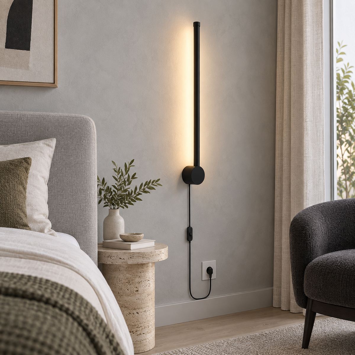 Nordic Rod Wandleuchte mit Stecker