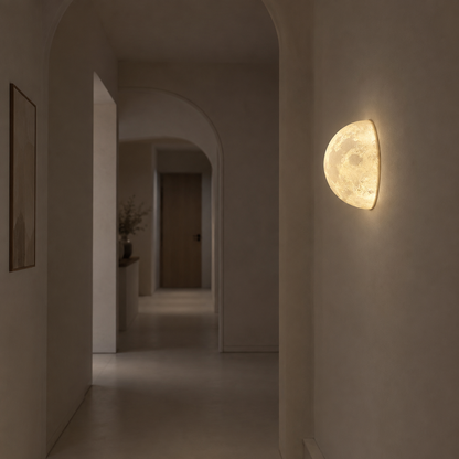 Art deco moon design wall light