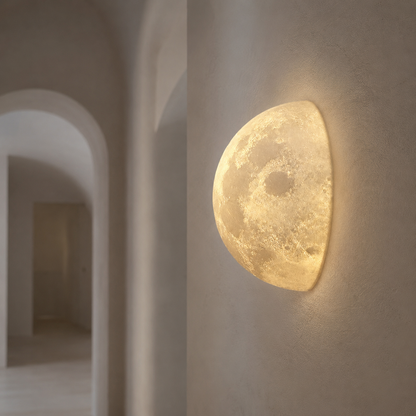 Art deco moon design wall light