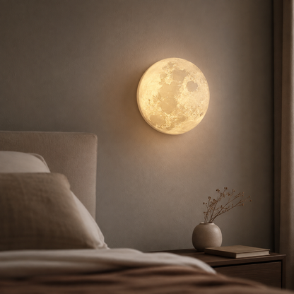 Art deco moon design wall light