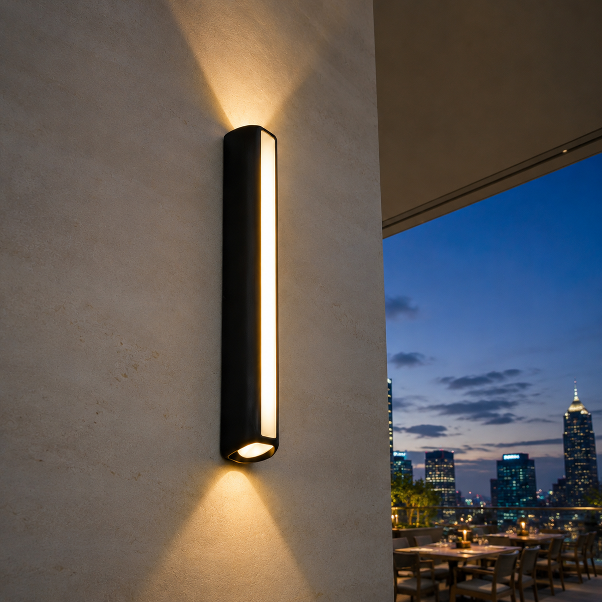 Waterproof IP65 outdoor long strip LED wall lamp