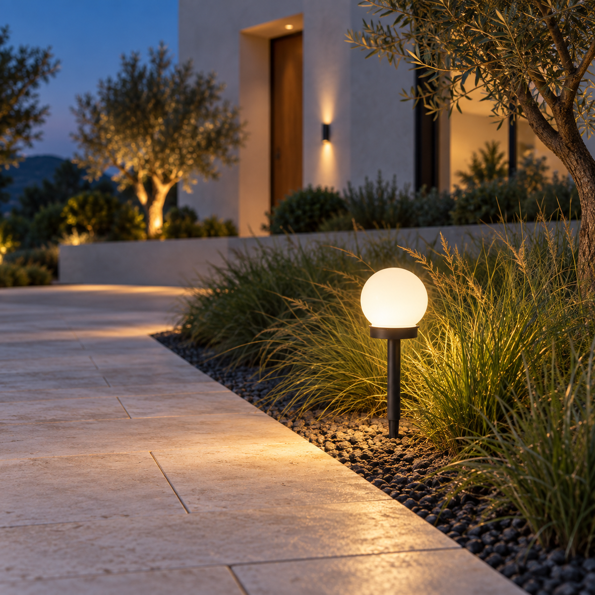 LuxelyLight Pathway Modern Solar Light - 8 Pack - Warm Light 3000K