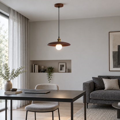 Scandinavische houten hanglamp