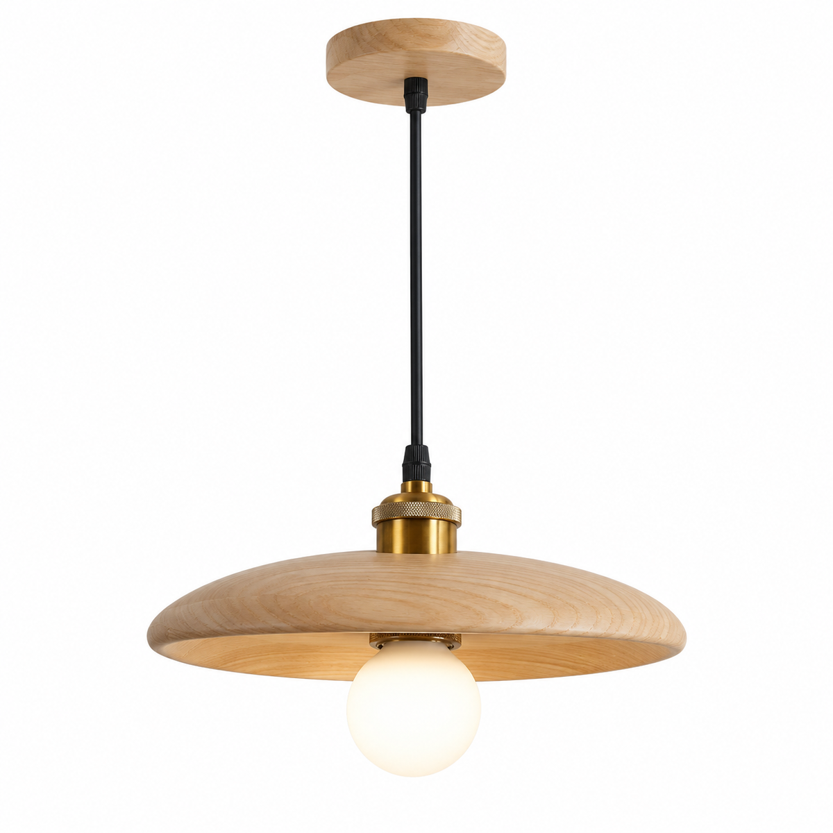 Scandinavische houten hanglamp