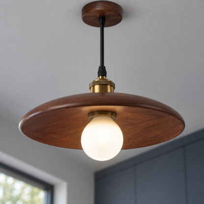 Scandinavische houten hanglamp