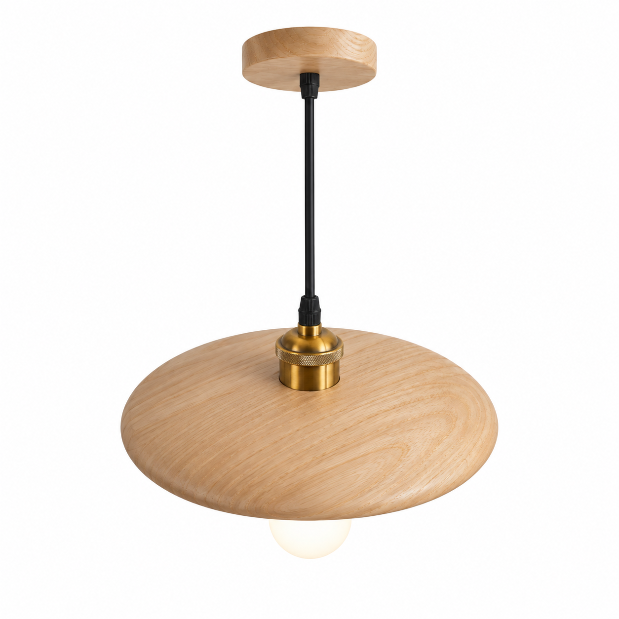 Scandinavische houten hanglamp