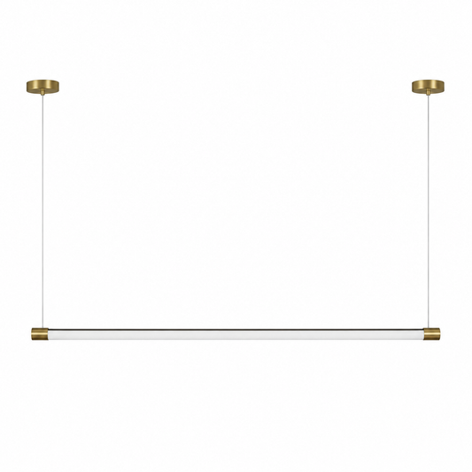 Minimalist Bar Shape Pendant Light with gold finish