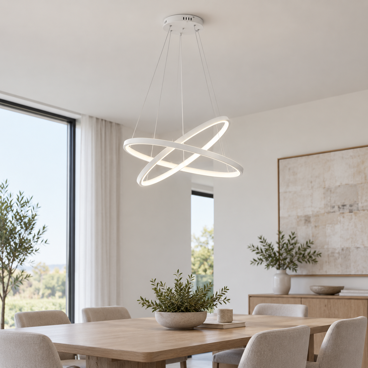 Celling Fixtures Rings Shape Pendant Light