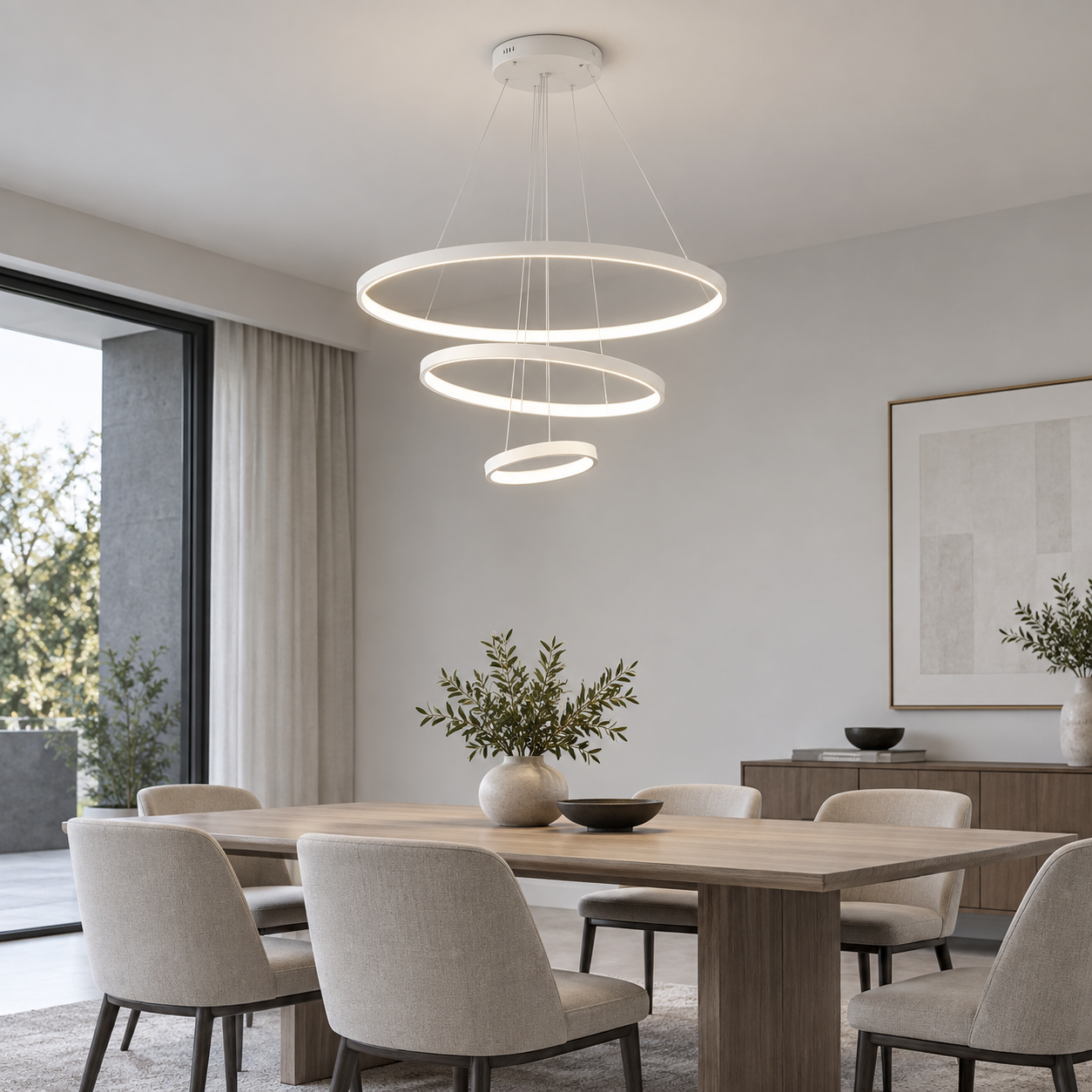 Celling Fixtures Rings Shape Pendant Light