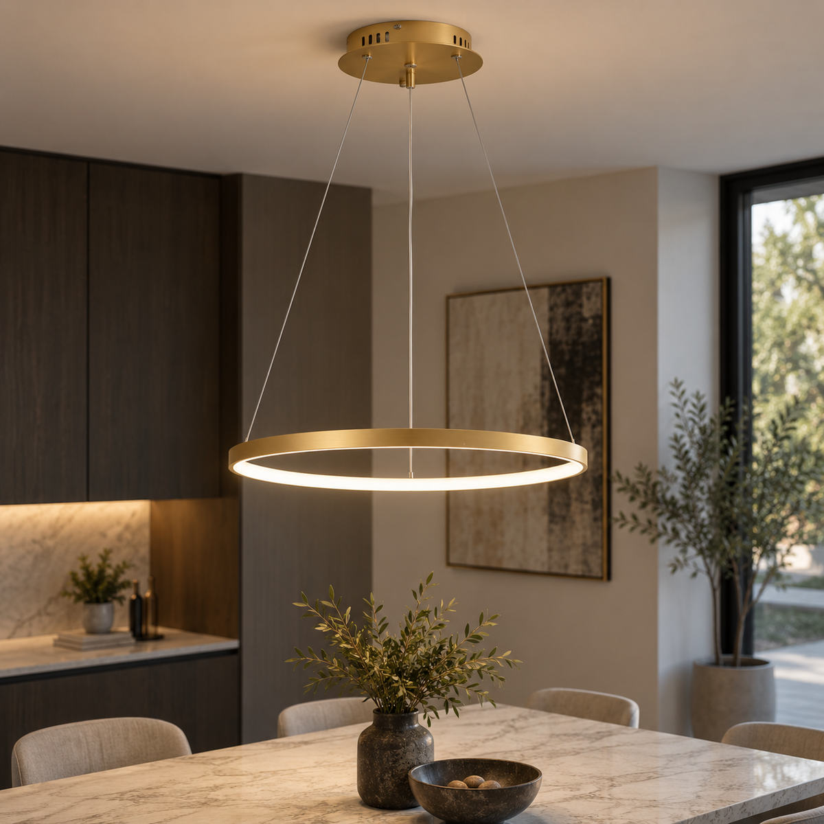 Celling Fixtures Rings Shape Pendant Light